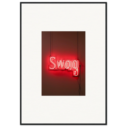 Neon Swag sign in red for trendy room decor and stylish slips Viadvent wall art