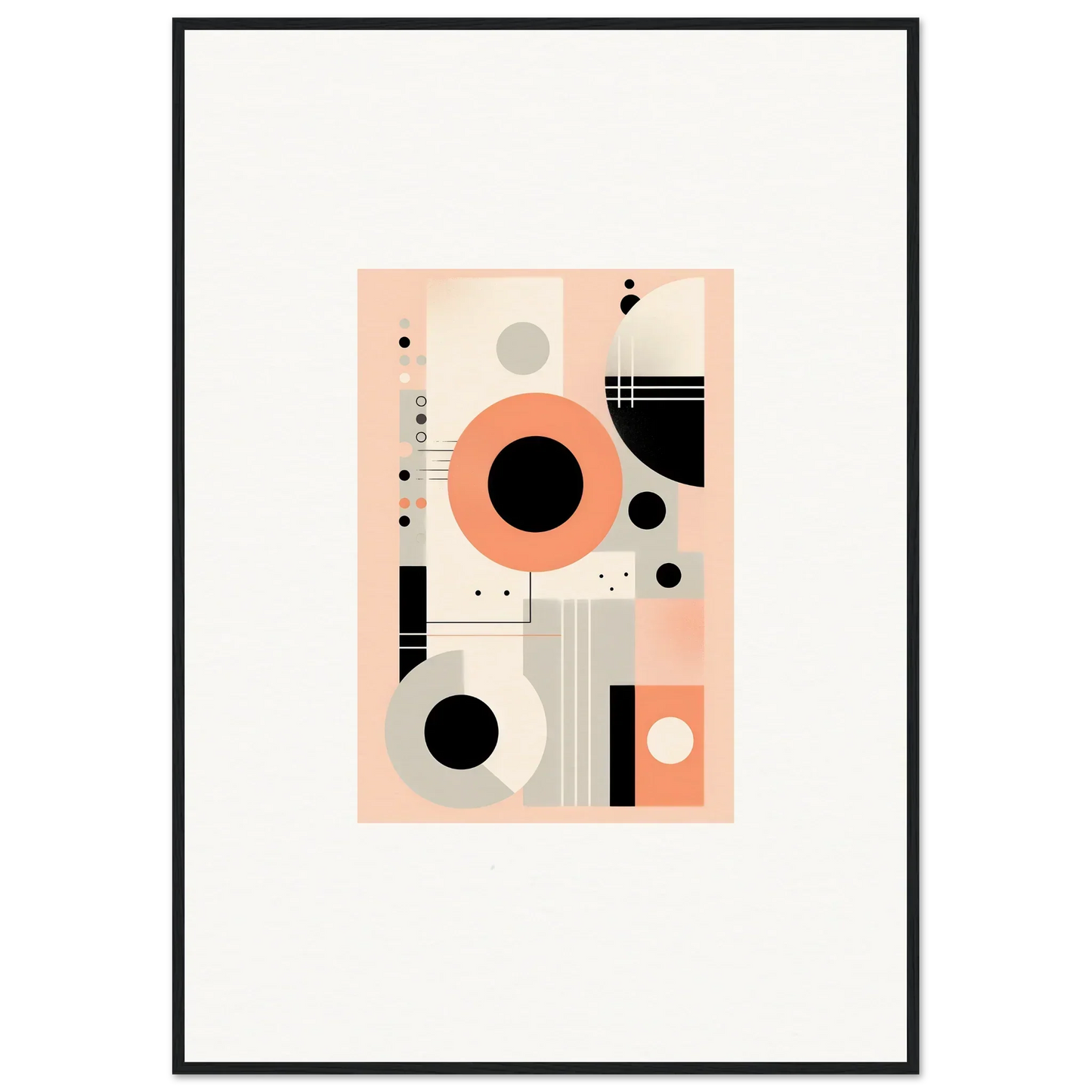 Abstract geometric art in coral pink and black for Odyssey Dreamscape Unveiled special edition