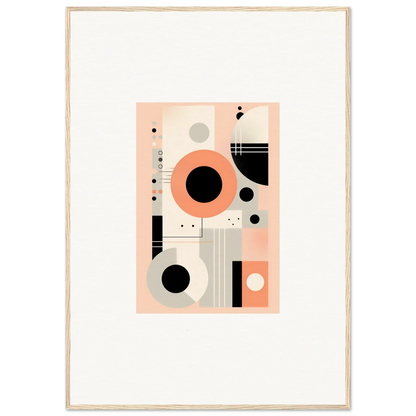 Abstract geometric artwork in peach, black, and gray for Odyssey Dreamscape Unveiled