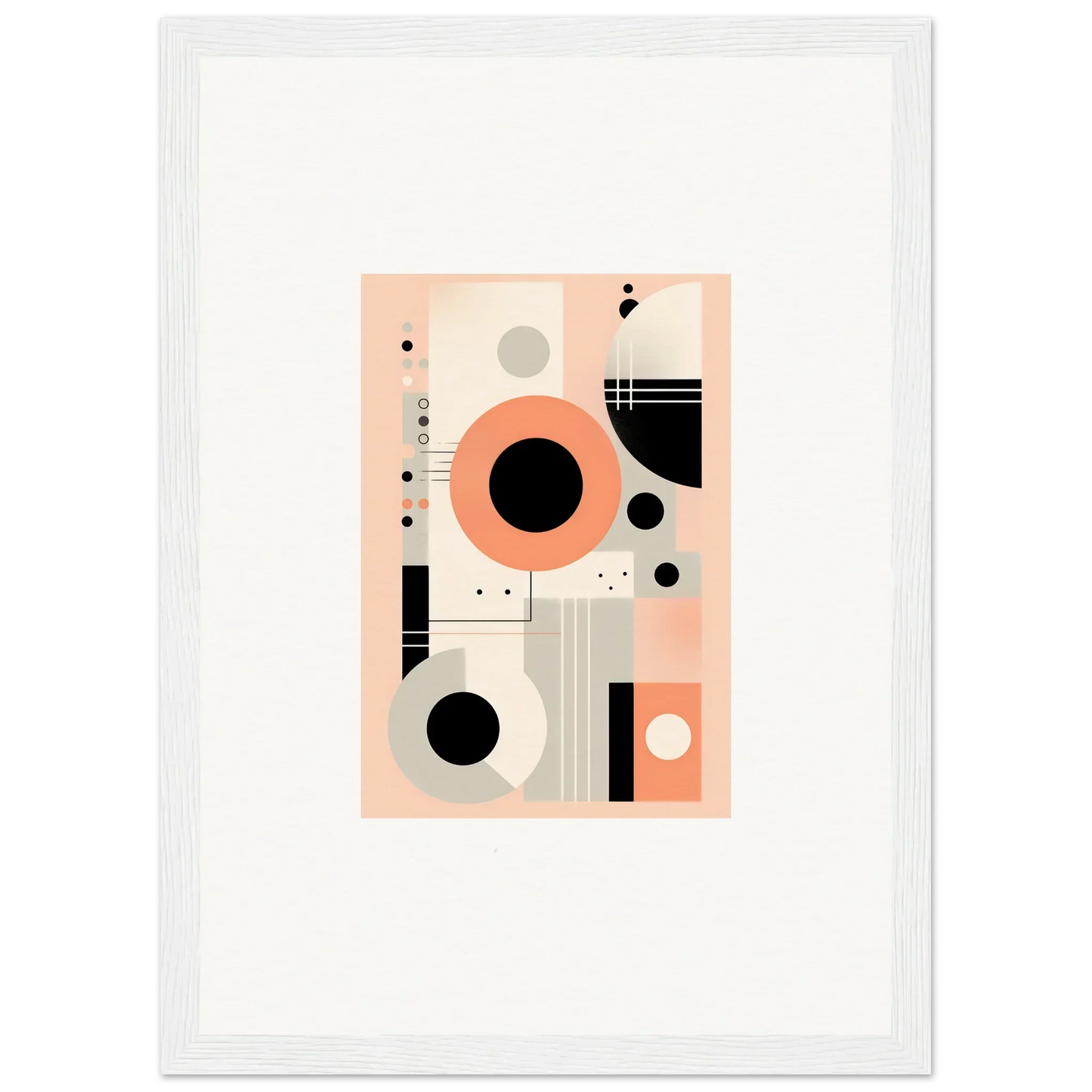 Abstract geometric art in peach, black, and gray tones from Odyssey Dreamscape Unveiled