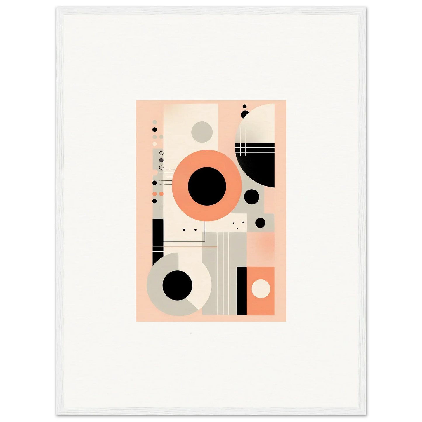 Abstract geometric artwork in peach, black, and gray from Odyssey Dreamscape Unveiled