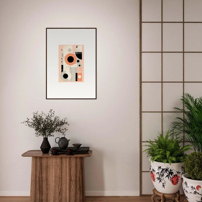 Abstract geometric art print in black and peach for Odyssey Dreamscape Unveiled