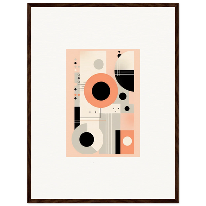 Abstract geometric artwork in coral, black, and beige for Odyssey Dreamscape Unveiled