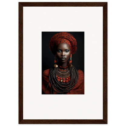 Striking portrait of traditional African jewelry in Ondine Atrium Accoutrements art