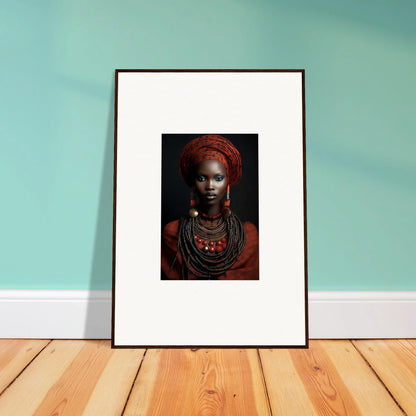 Framed wall art of Ondine Atrium Accoutrements showcases traditional African jewelry