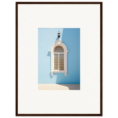 White ornate window with metalwork in bell frame for Opalescent Odyssey special edition art™