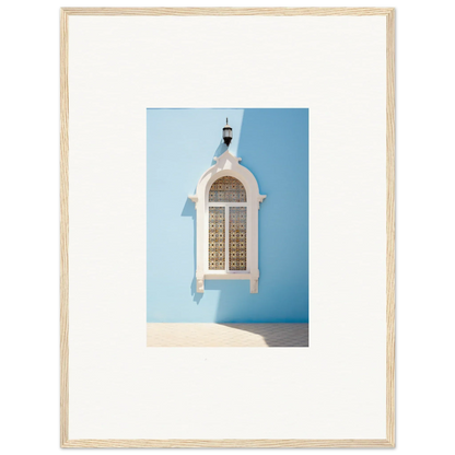 Ornate white window with metalwork in arched frame from Opalescent Odyssey special edition art™