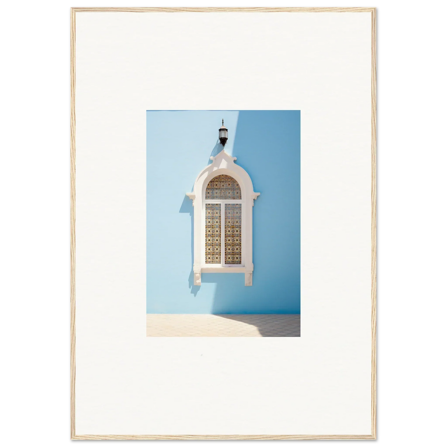 Ornate white window with arched top from Opalescent Odyssey special edition art™