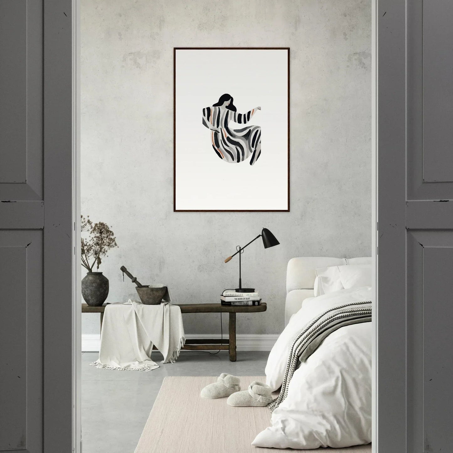 Minimalist zebra head canvas print for opulence embraced room decoration