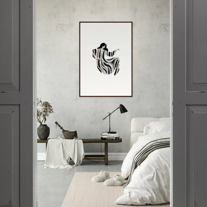 Minimalist zebra head canvas print for opulence embraced room decoration