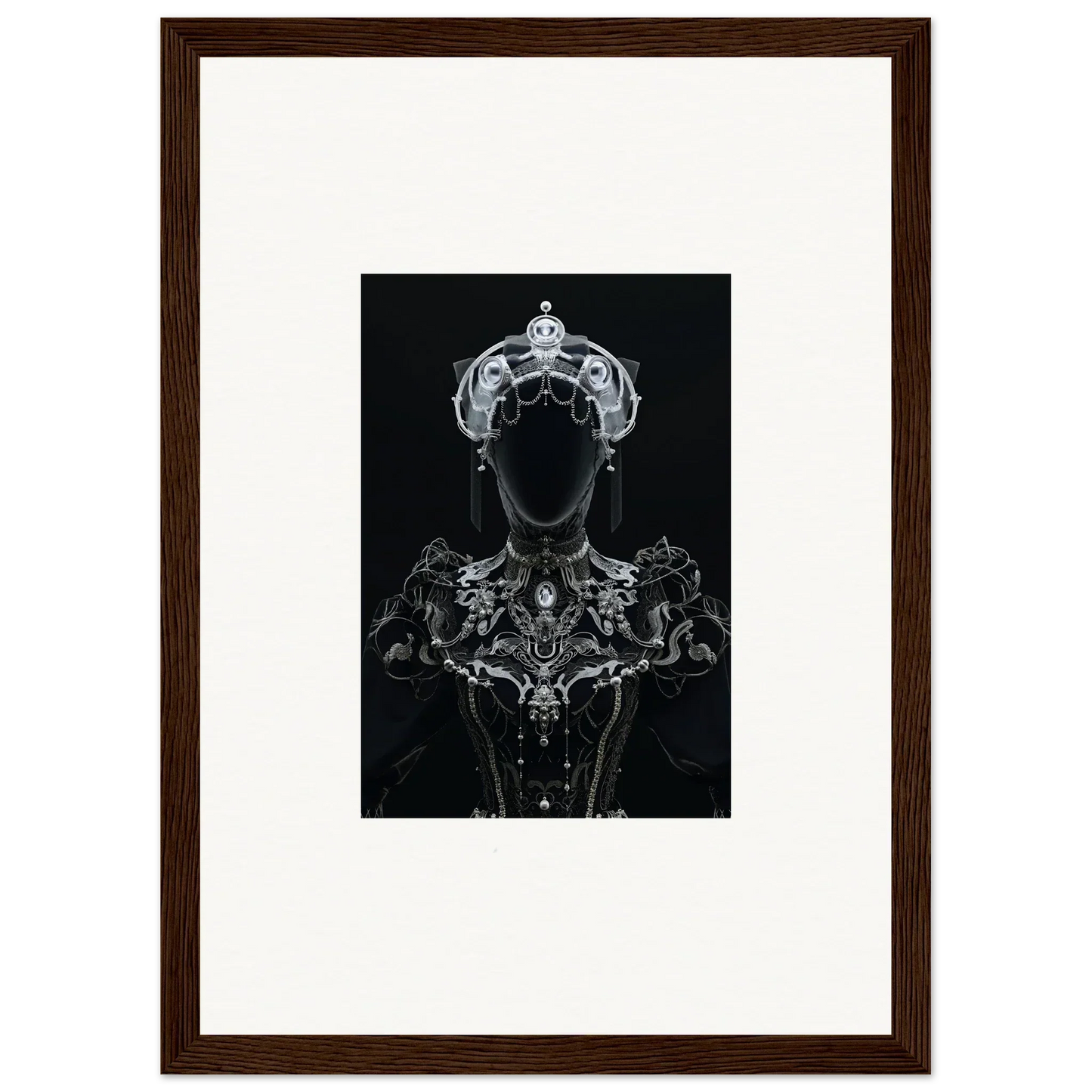 Ornate silver crown with intricate designs, perfect for Shadow Mirage room decor