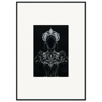 Ornate silhouette of a regal figure for Opulent Shadow Mirage framed wall art