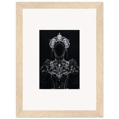 Ornate silhouette of a regal figure for Opulent Shadow Mirage room decor wall art