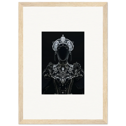 Ornate black silhouette of a regal figure for Opulent Shadow Mirage room decor