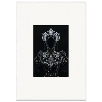 Ornate silhouette of a regal figure for Opulent Shadow Mirage framed wall art