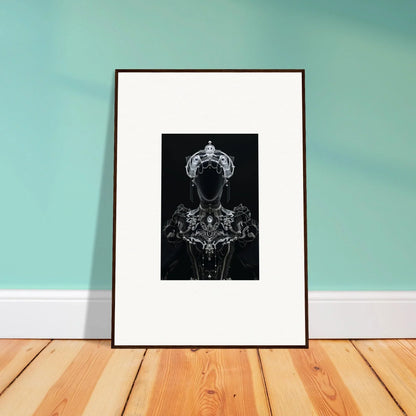 Framed wall art of a regal figure, perfect as elegant room decor in Shadow Mirage style