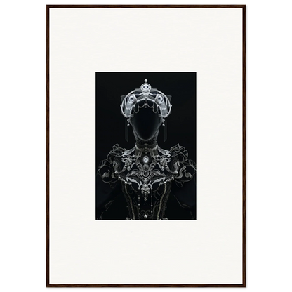 Ornate silhouette of a regal figure for Opulent Shadow Mirage wall art decor