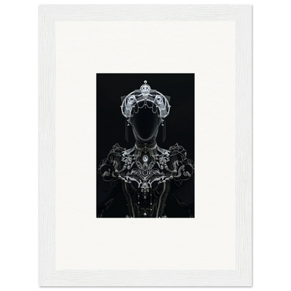 Silhouette of an ornate royal figure for Opulent Shadow Mirage framed wall art