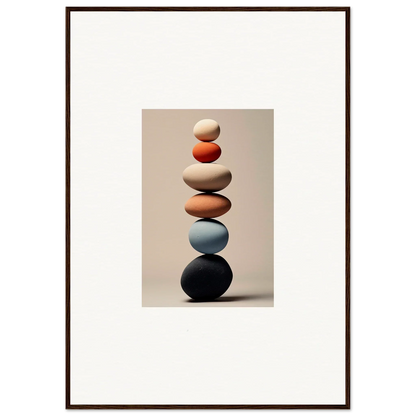 Balanced earth-tone stones for Orb Reverie special edition art in premium framed wall decor