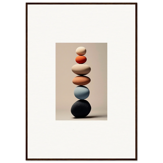 Balanced earth-tone stones for Orb Reverie special edition art in premium framed wall decor