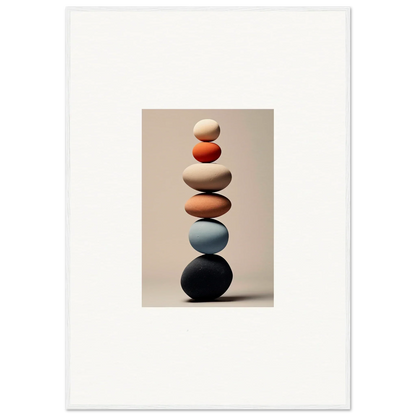 Balanced stack of smooth stones in earthy tones for the Orb Reverie special edition art™