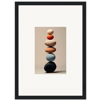 Balanced earth-tone stones in Orb Reverie special edition art for your premium framed wall