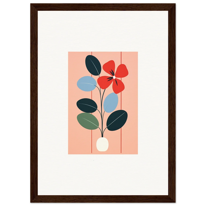 Framed wall art of vibrant flower design from Flora Imbibed for stylish room decor