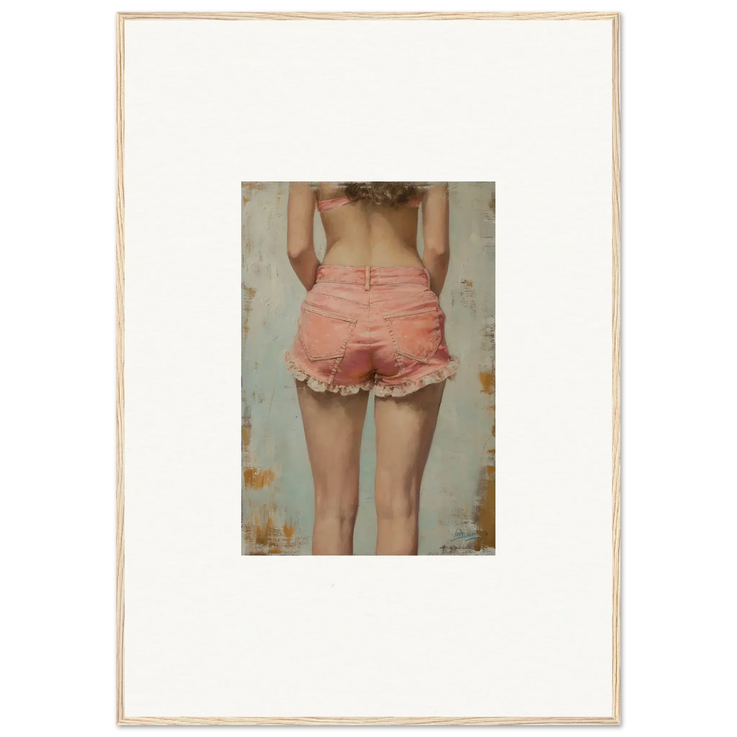 Pair of pink distressed denim shorts, perfect for Blossom Elation vibes