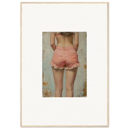 Pair of pink distressed denim shorts, perfect for Blossom Elation vibes