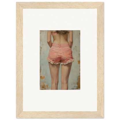 Framed print of pink shorts for a stylish room decoration in Blossom Elation vibe