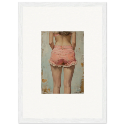 Pair of frayed pink denim shorts, perfect for styling with Blossom Elation decor