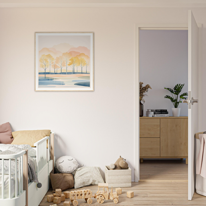 White wooden crib with curved railings from the special edition Pastel Daydreams Reflections