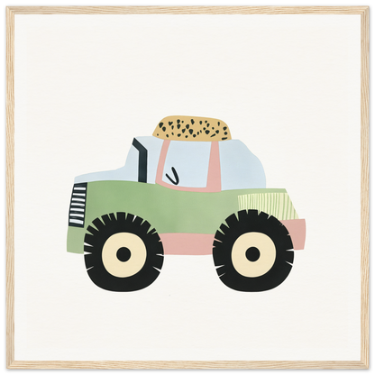 Pastel Journey Dance features a pastel-colored tractor with spotted cargo atop