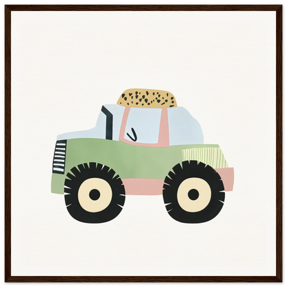 Pastel-colored tractor with spotted cargo in Pastel Journey Dance product display