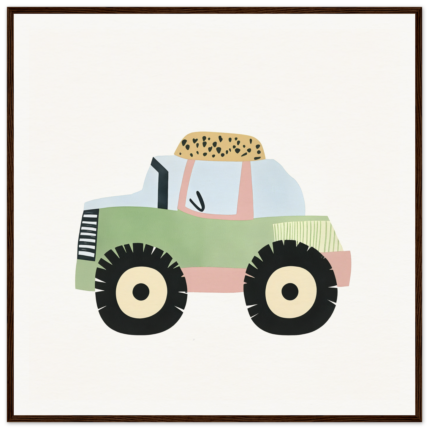 Pastel-colored tractor with spotted cargo from Pastel Journey Dance collection