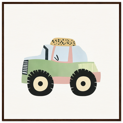 Pastel-colored tractor with spotted cargo from Pastel Journey Dance collection