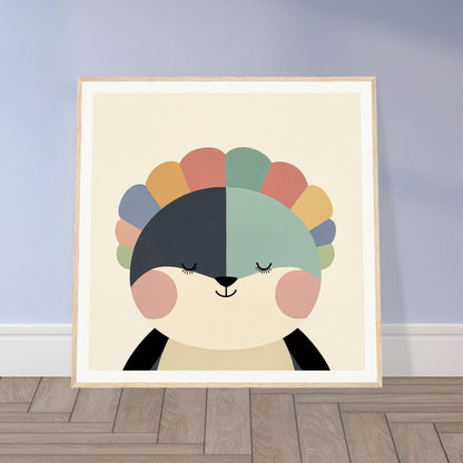 Cute cartoon panda with a rainbow headdress in Pastel Panda Dreams product