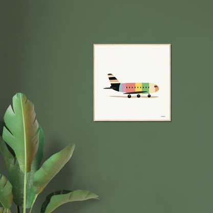 Colorful cartoon airplane illustration from Pastel Piloting Dreamscape on white background