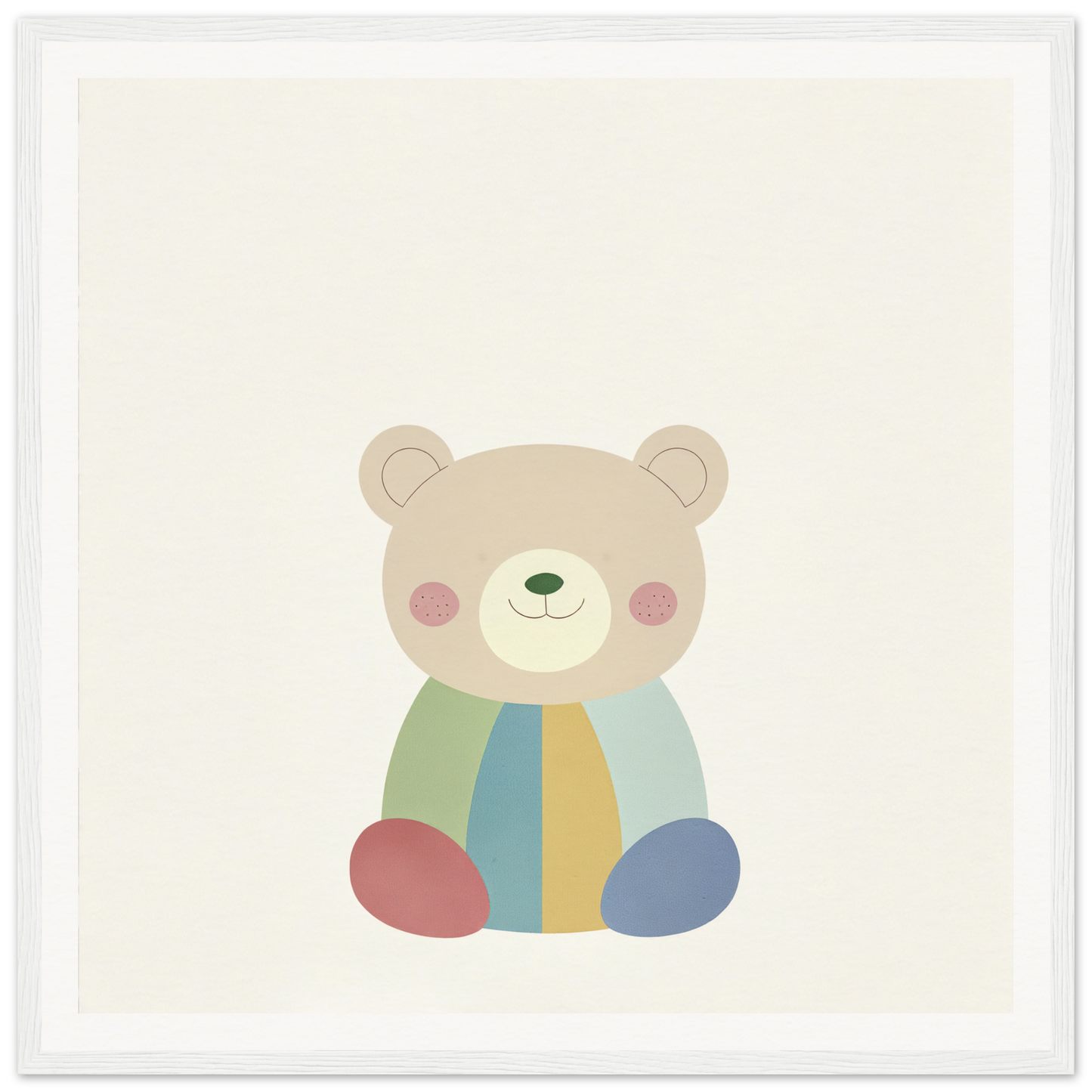 Cute cartoon teddy bear in a vibrant outfit from Patchwork Smile Tales collection