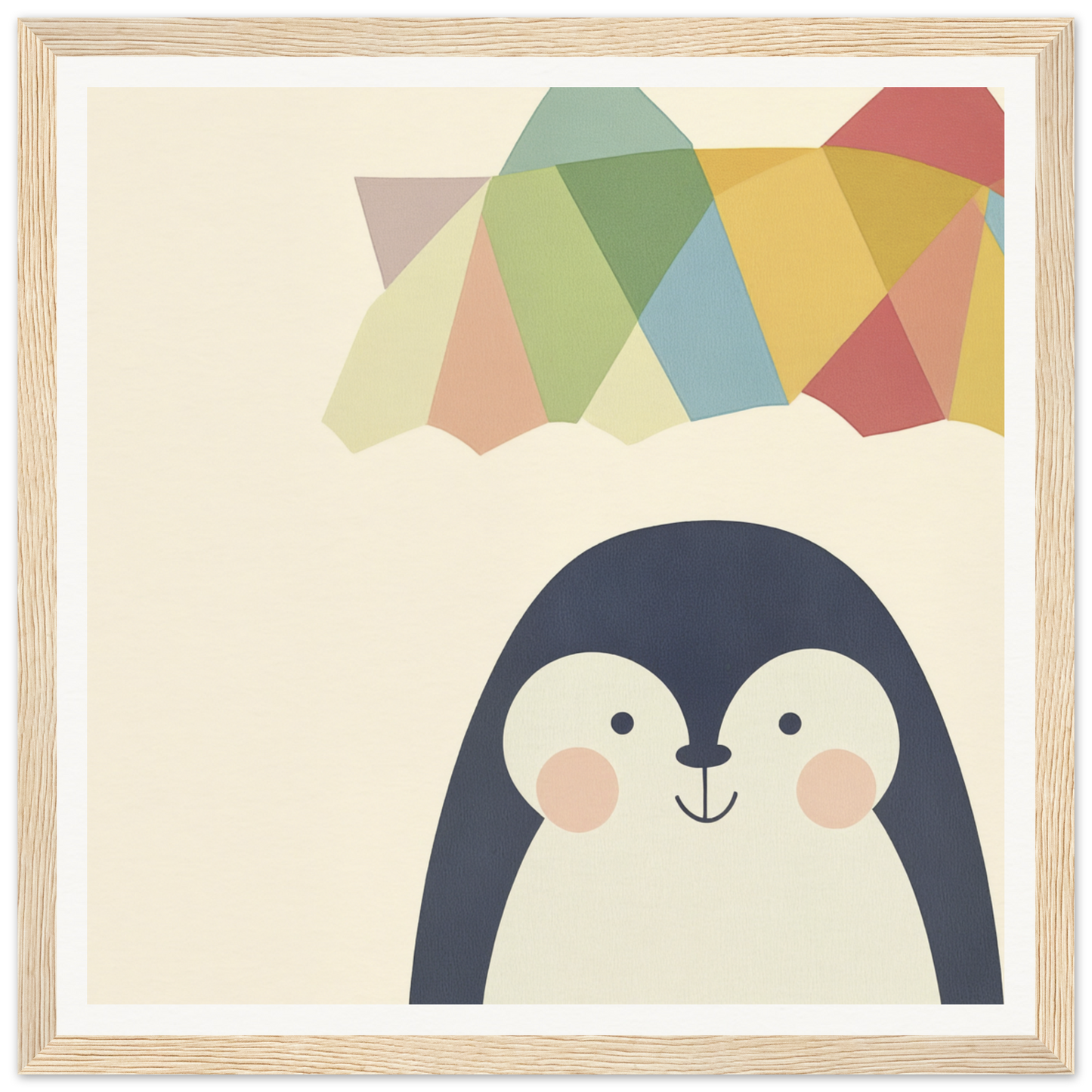 Cute cartoon penguin with rosy cheeks from the Penguin Prismament special edition