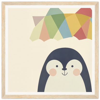 Cute cartoon penguin with rosy cheeks from the Penguin Prismament special edition