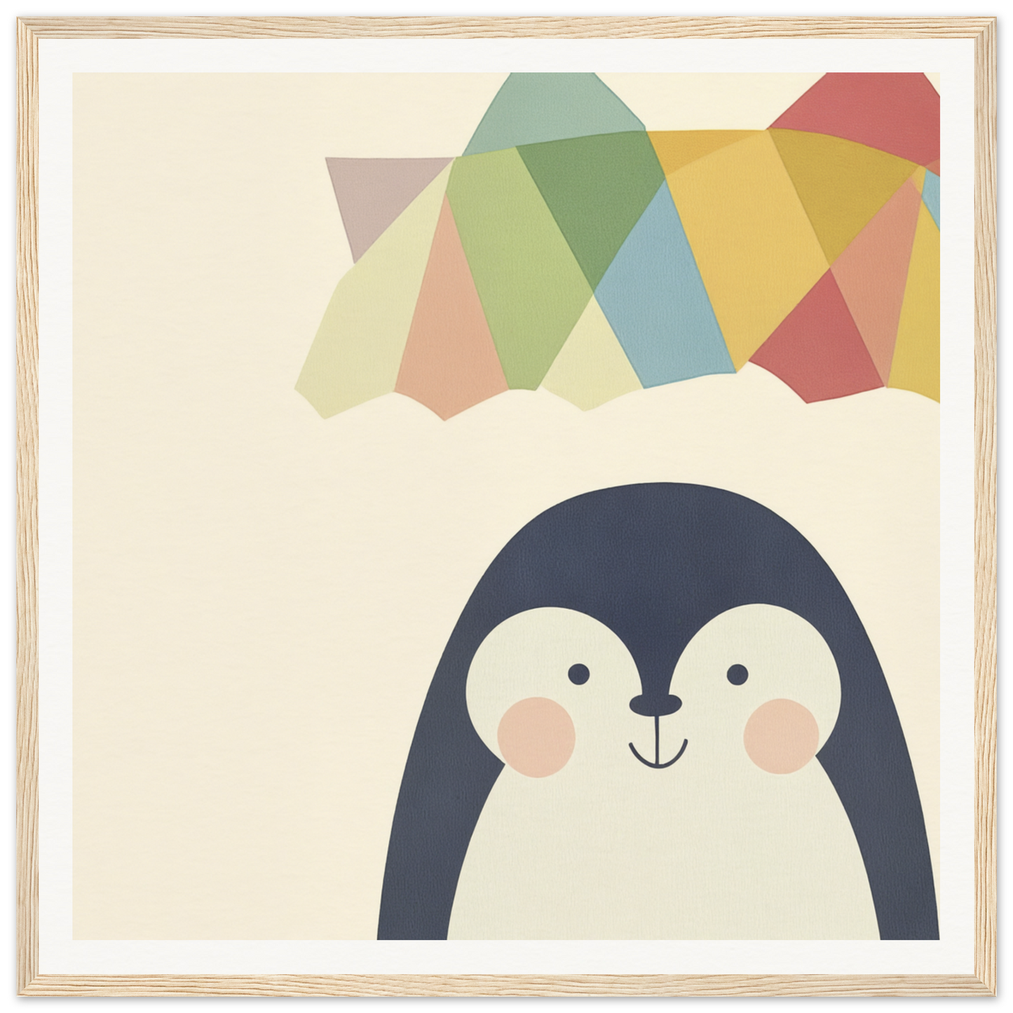 Cute cartoon penguin with rosy cheeks featured in Penguin Prismament special edition art