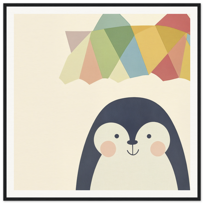 Cute cartoon penguin with rosy cheeks featured in the Penguin Prismament special edition