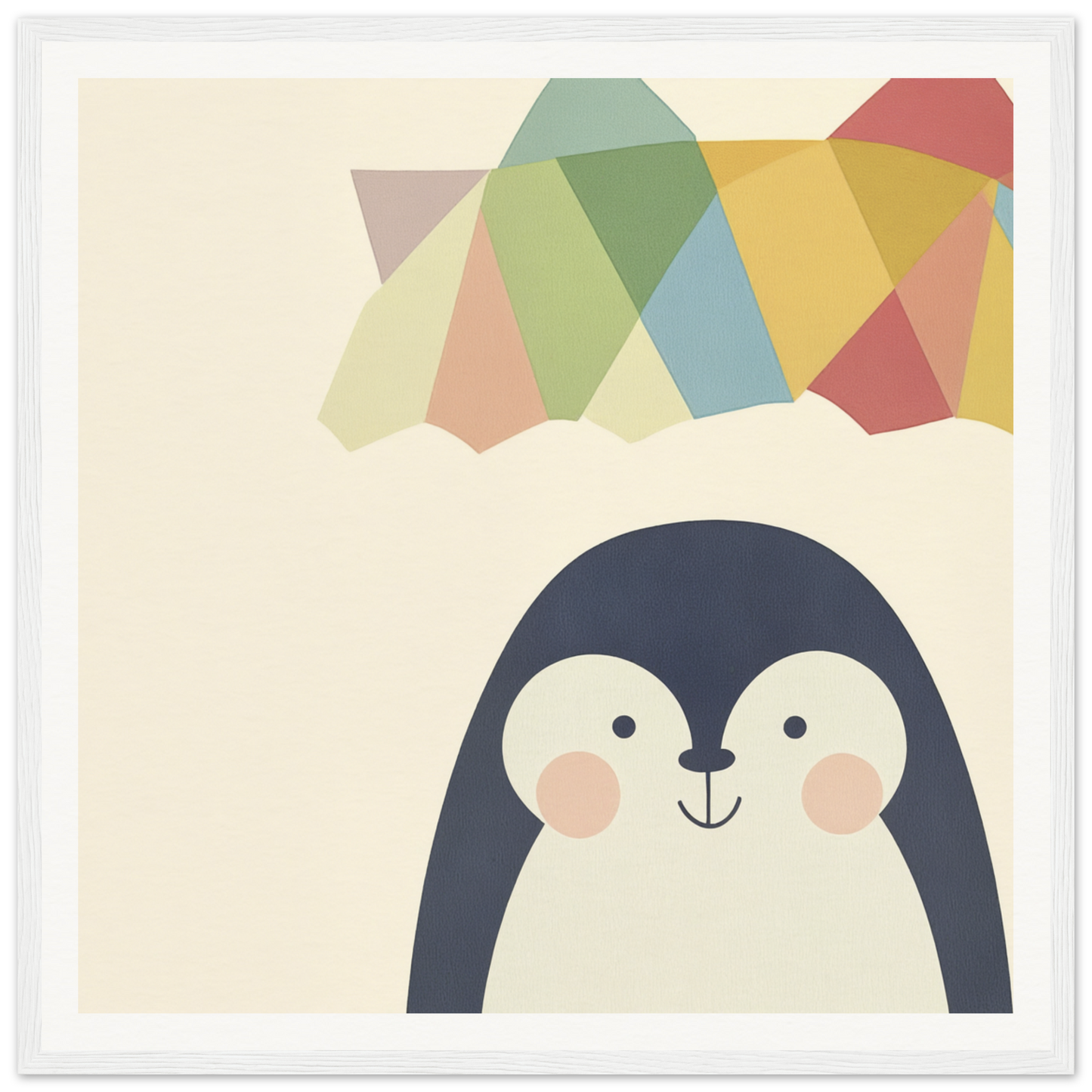 Cute cartoon penguin with rosy cheeks from the Penguin Prismament special edition art™