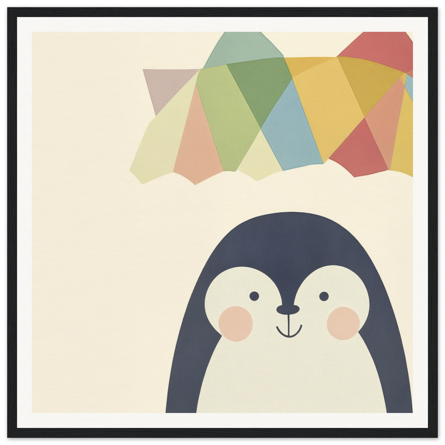 Cute cartoon penguin with rosy cheeks in the Penguin Prismament special edition art™