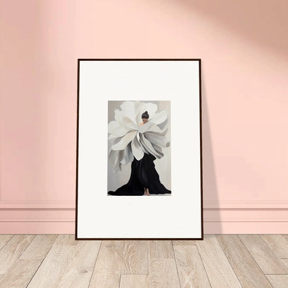 Framed wall art of a figure with a white flower head, perfect for room decor, Epoch Ascends