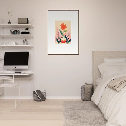 Stylized flower canvas print for room decoration, part of the Oud Chorus collection