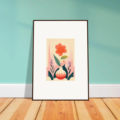 Stylish canvas print of a floral illustration for room decoration with Oud Chorus vibes