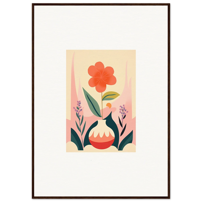 Framed canvas print of a stylish flower vase for lovely room decoration and Oud Chorus vibes