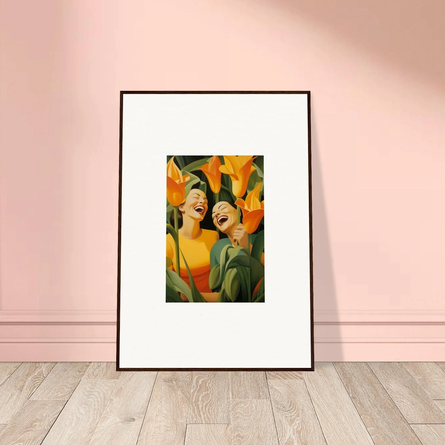 Framed canvas print of Ecstatic Whispers with vibrant colors for room decoration